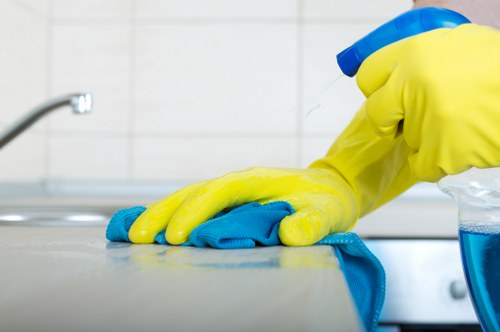 Carpet cleaning equipment removing dirt from flooring